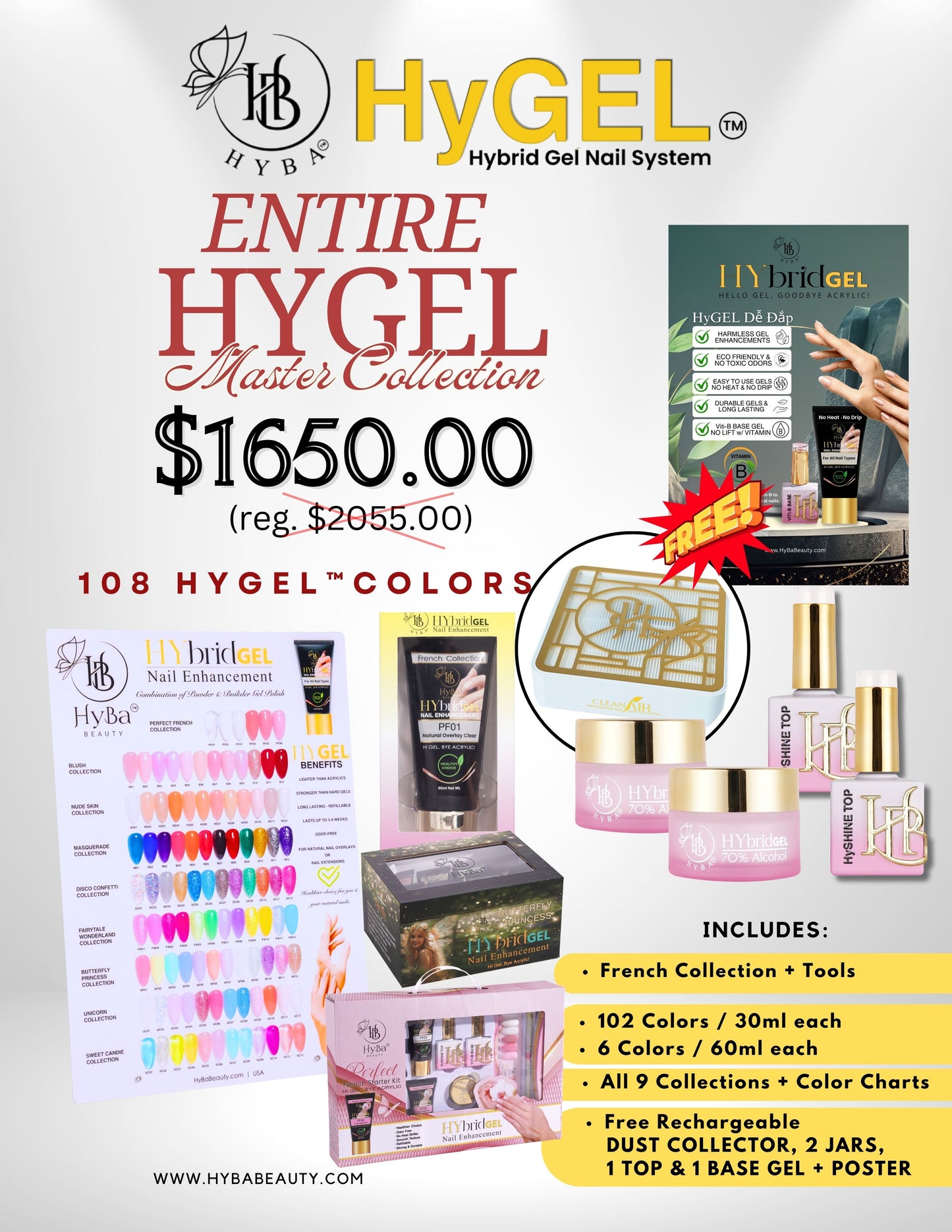 HYBRID GEL BUNDLE- HyGEL Entire Master Full Collections 108 Colors