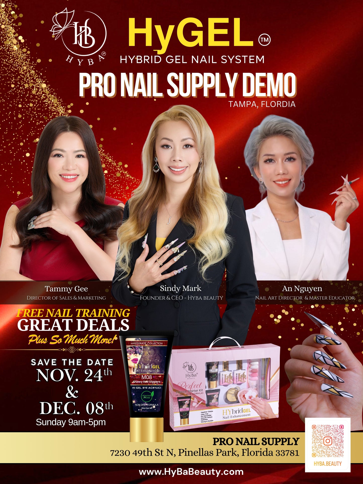 DECEMBER 8th, 24 - PRO NAIL SUPPLY - 1 DAY FREE LIVE DEMO SHOW