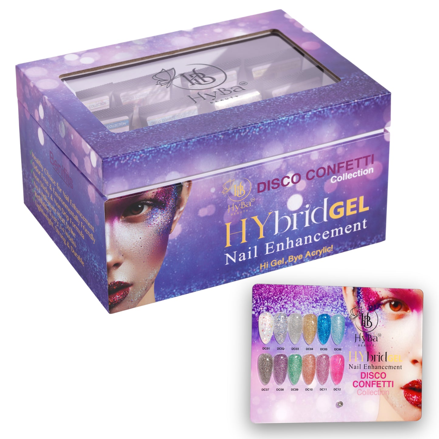 HYBRID GEL - #5 DISCO CONFETTI HyGEL Collection - HYBA BEAUTY