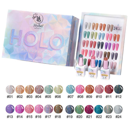 HOLOGRAPHIC Gel Polish Collection - HYBA BEAUTY