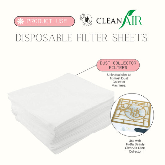 CLEAN Air Nail Dust Collector Filter Sheets- Disposable Filters for All Dust Collector - 100 pieces