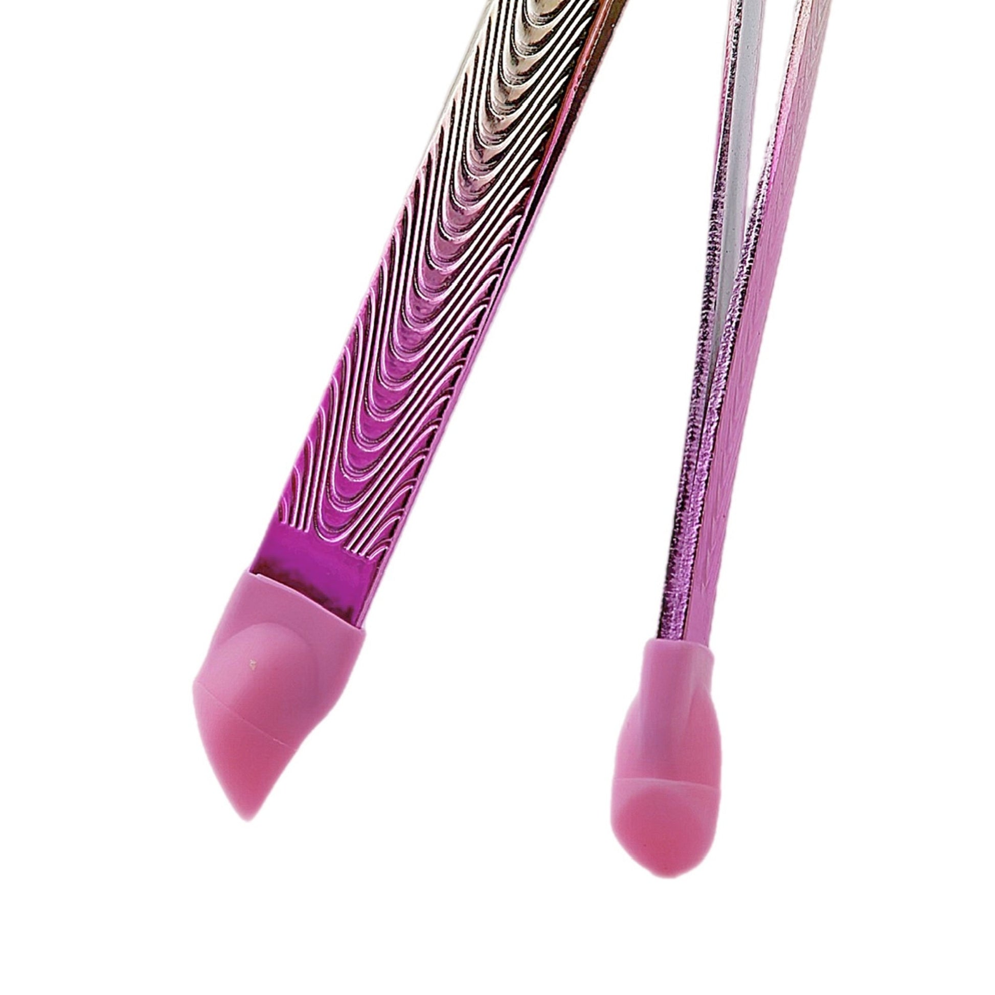 Tweezers Shinny Pink & Gold - 2PK - HYBA BEAUTY