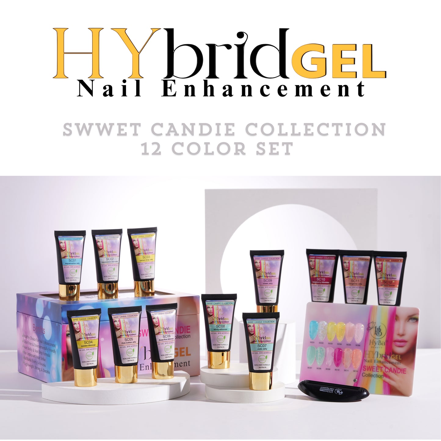 HYBRID GEL - #9 SWEET CANDIE HyGEL Collection - HYBA BEAUTY