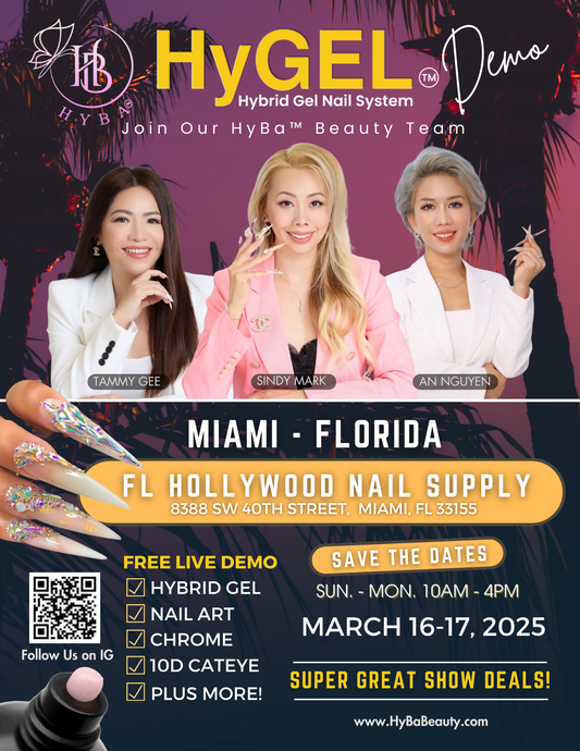 March 16-17, 2025 / MIAMI, FL - FL HOLLYWOOD NAIL SUPPLY - Free Nail Demo Shows