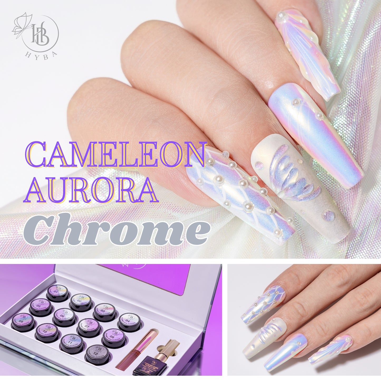 CHAMELEON AURORA CHROME Collection 2 - HYBA BEAUTY