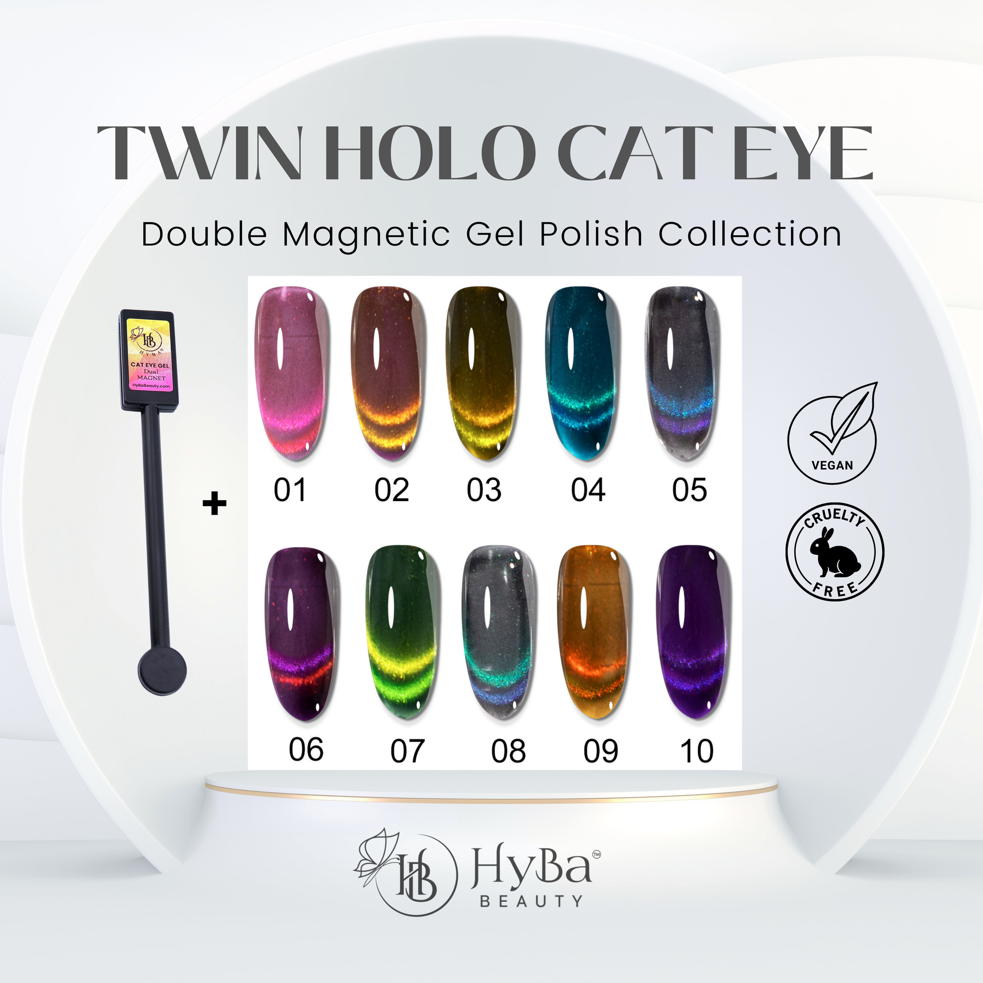 TWIN HALO Cat Eye Gel Collection / 10 Colors - HYBA BEAUTY