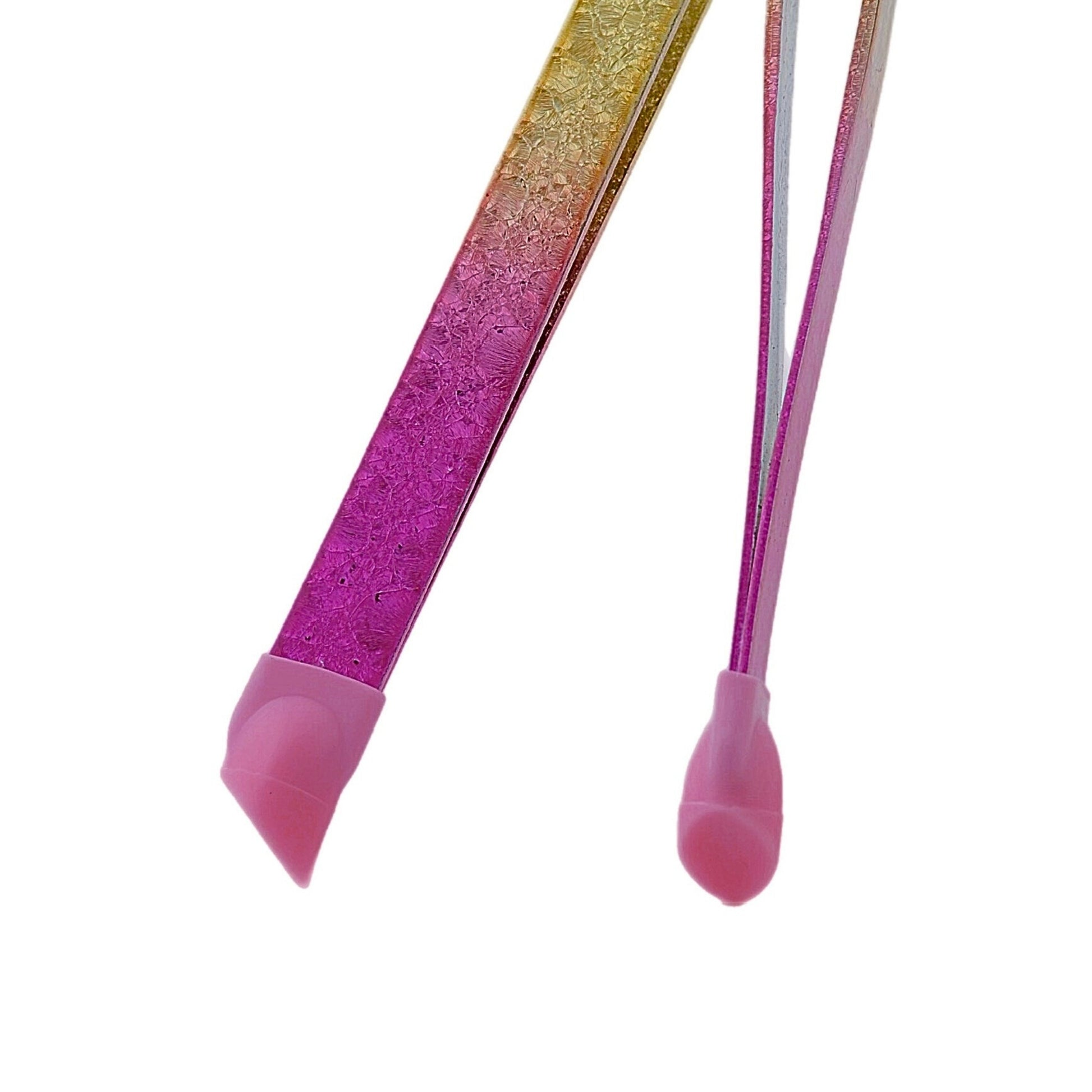 Tweezers Glitter Pink & Gold - 2PK - HYBA BEAUTY