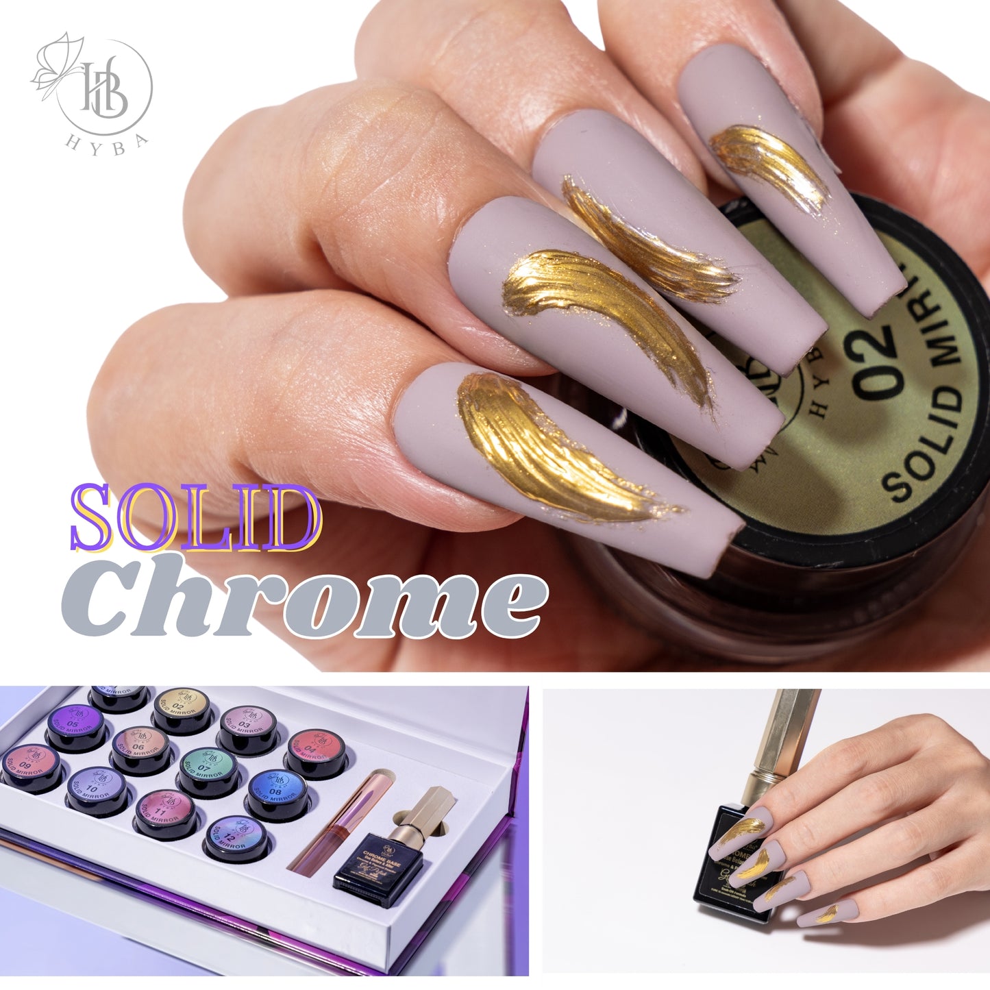 SOLID MIRROR CHROME Collection 1 - HYBA BEAUTY