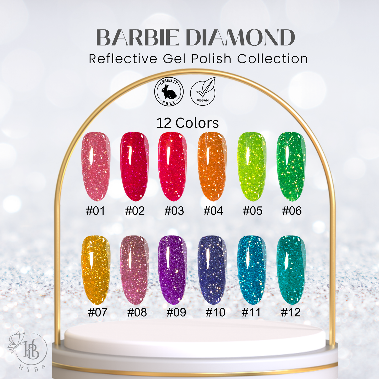 BARBIE DIAMOND Collection / 12 colors - HYBA BEAUTY