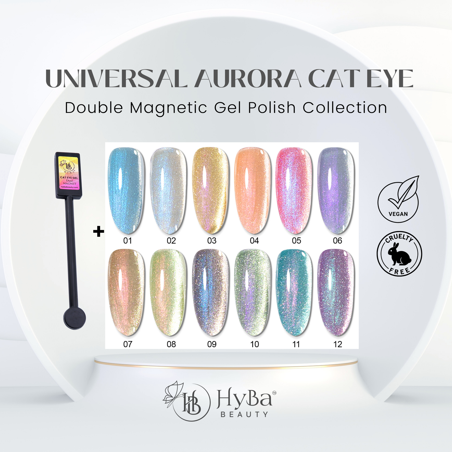 UNIVERSAL AURORA Cat Eye Collection 12 colors - HYBA BEAUTY