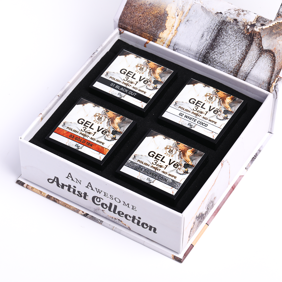 GEL Vẽ  Classic Collection Artist Gel / 4pcs set (15g Each) - HYBA BEAUTY