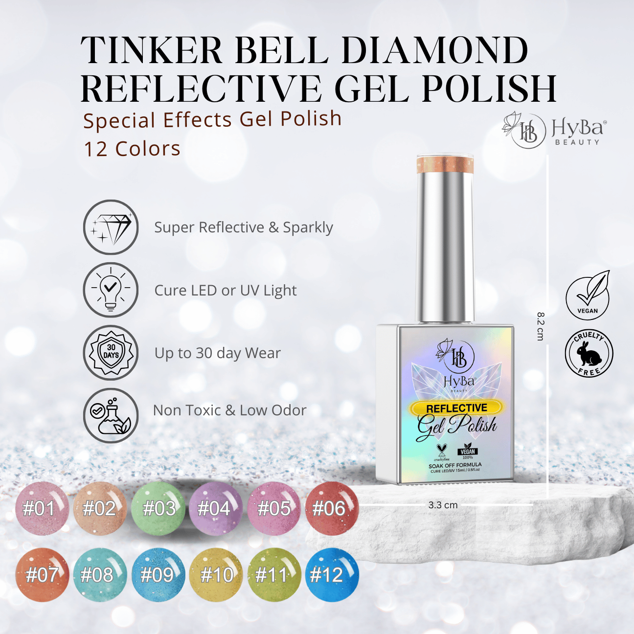 TINKER BELL DIAMOND Collection - 12 colors - HYBA BEAUTY