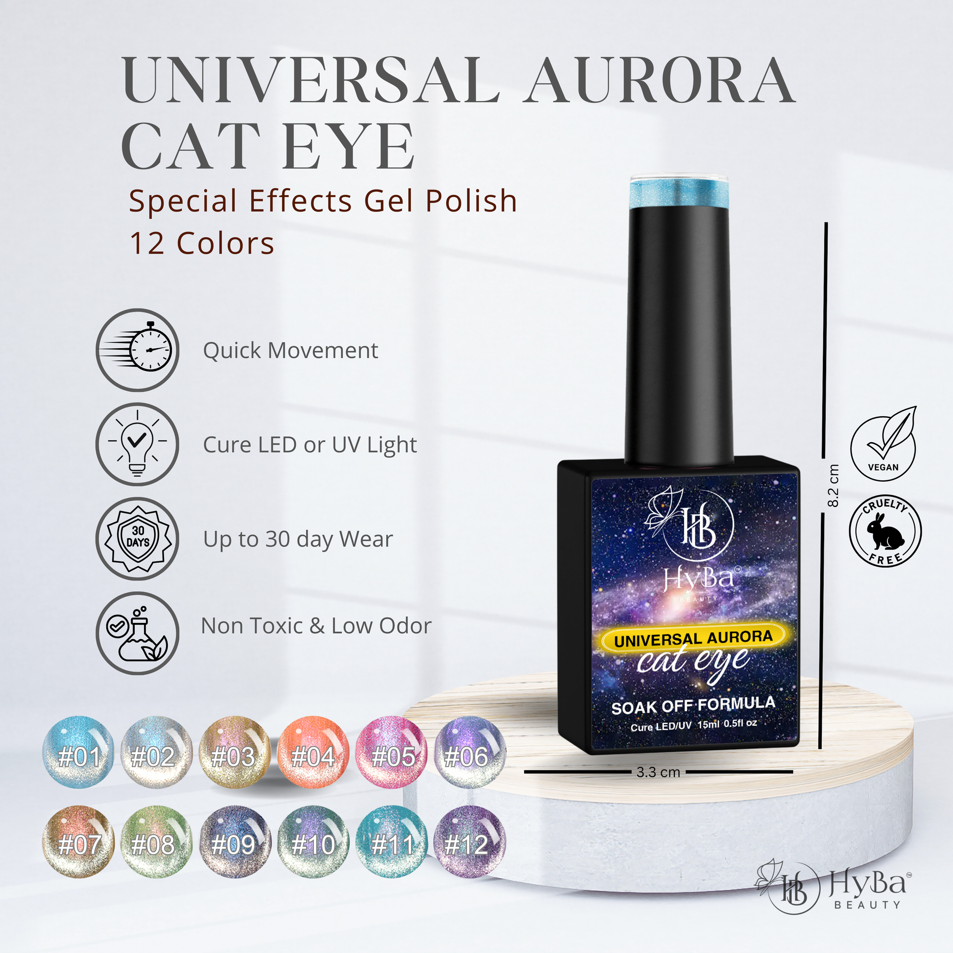 UNIVERSAL AURORA Cat Eye Collection 12 colors - HYBA BEAUTY