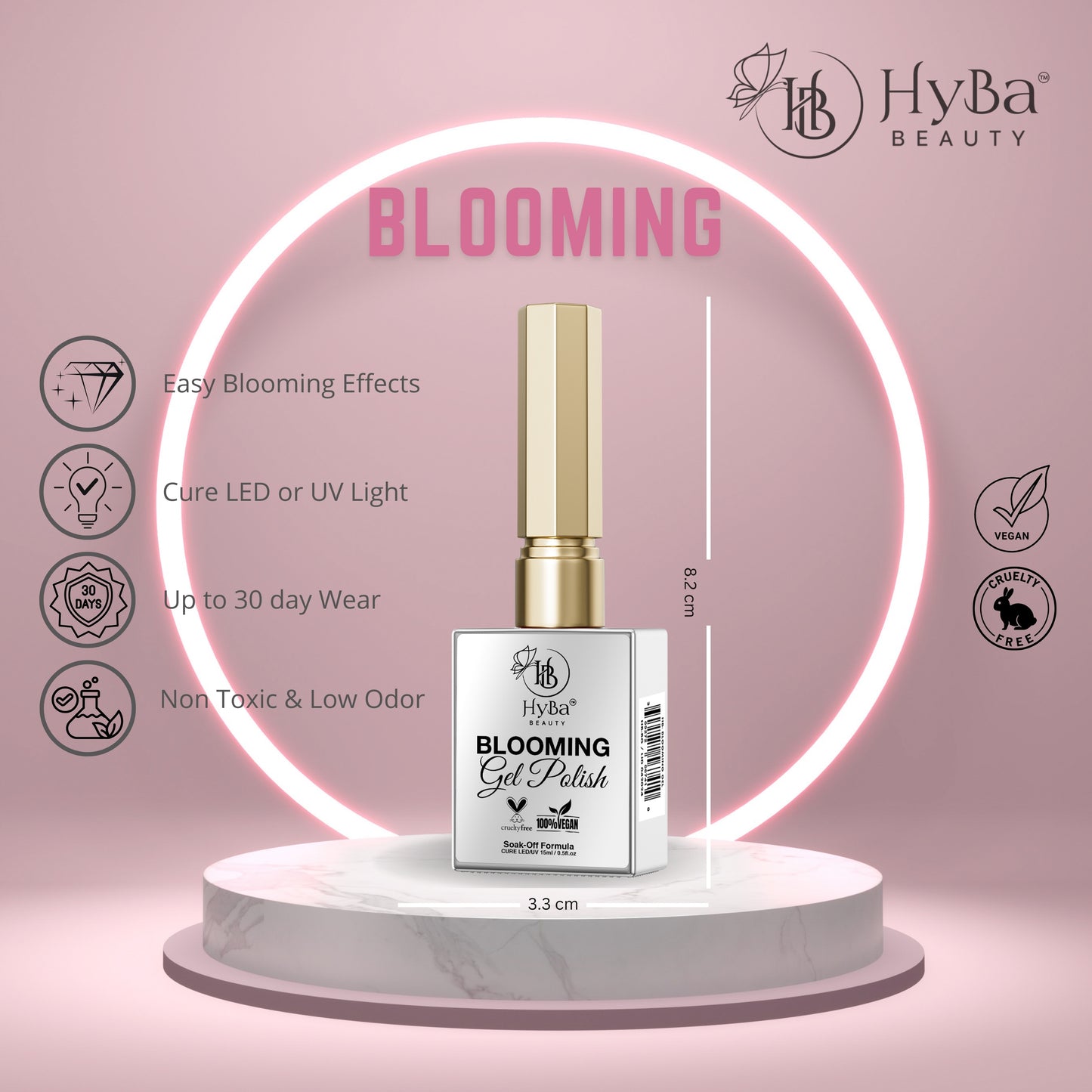 BLOOMING Gel Polish - 15ml - HYBA BEAUTY