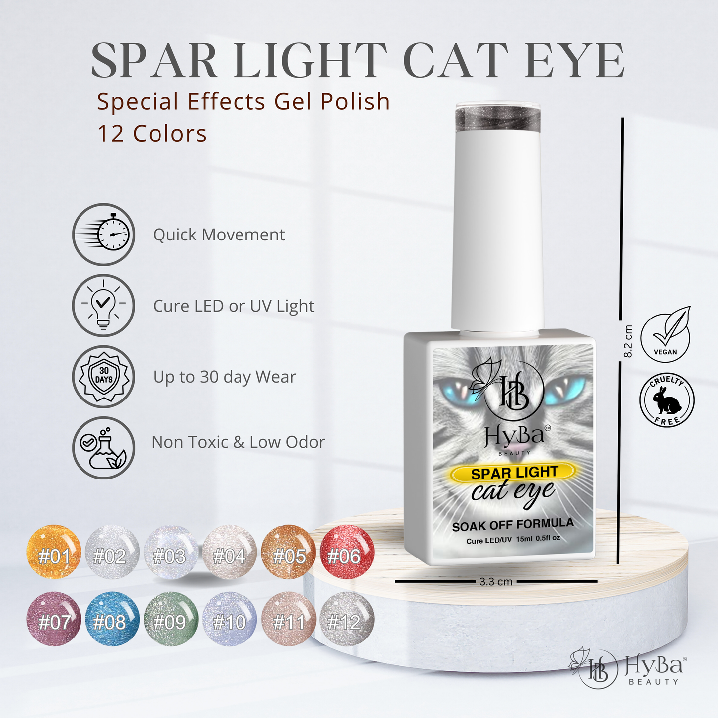 SPAR LIGHT Cat Eye Gel Collection / 12 colors - HYBA BEAUTY