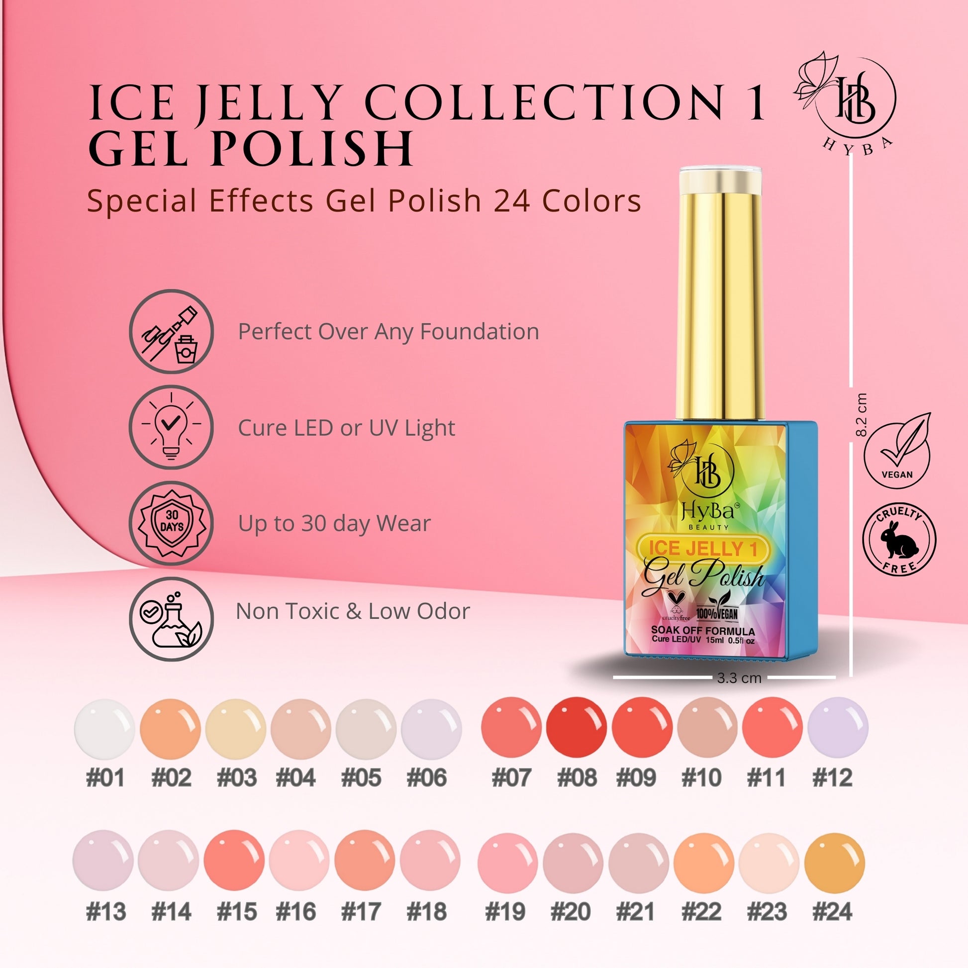 ICE JELLY Gel Collection 1 - HYBA BEAUTY