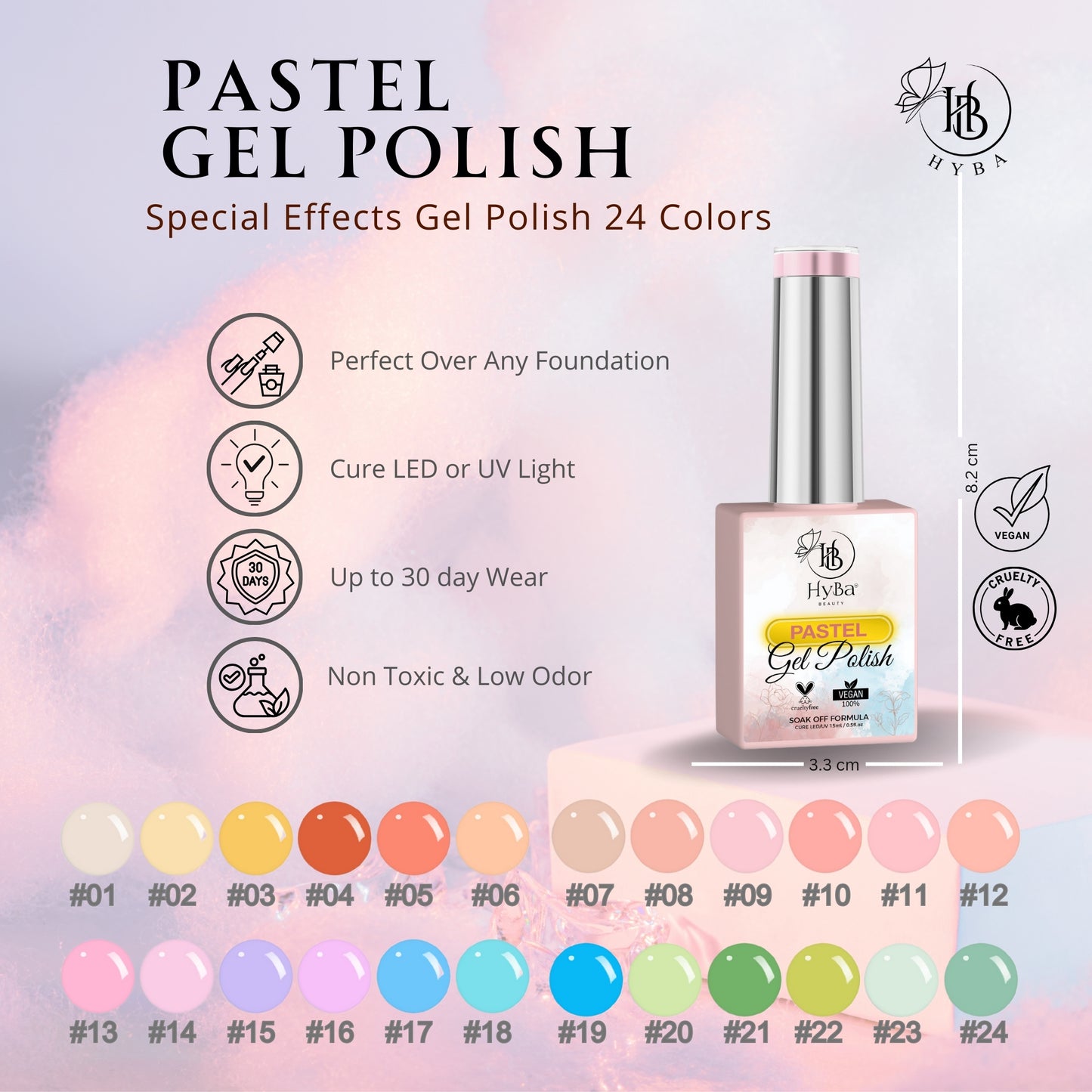 PASTEL Gel Polish Collection 1 - HYBA BEAUTY