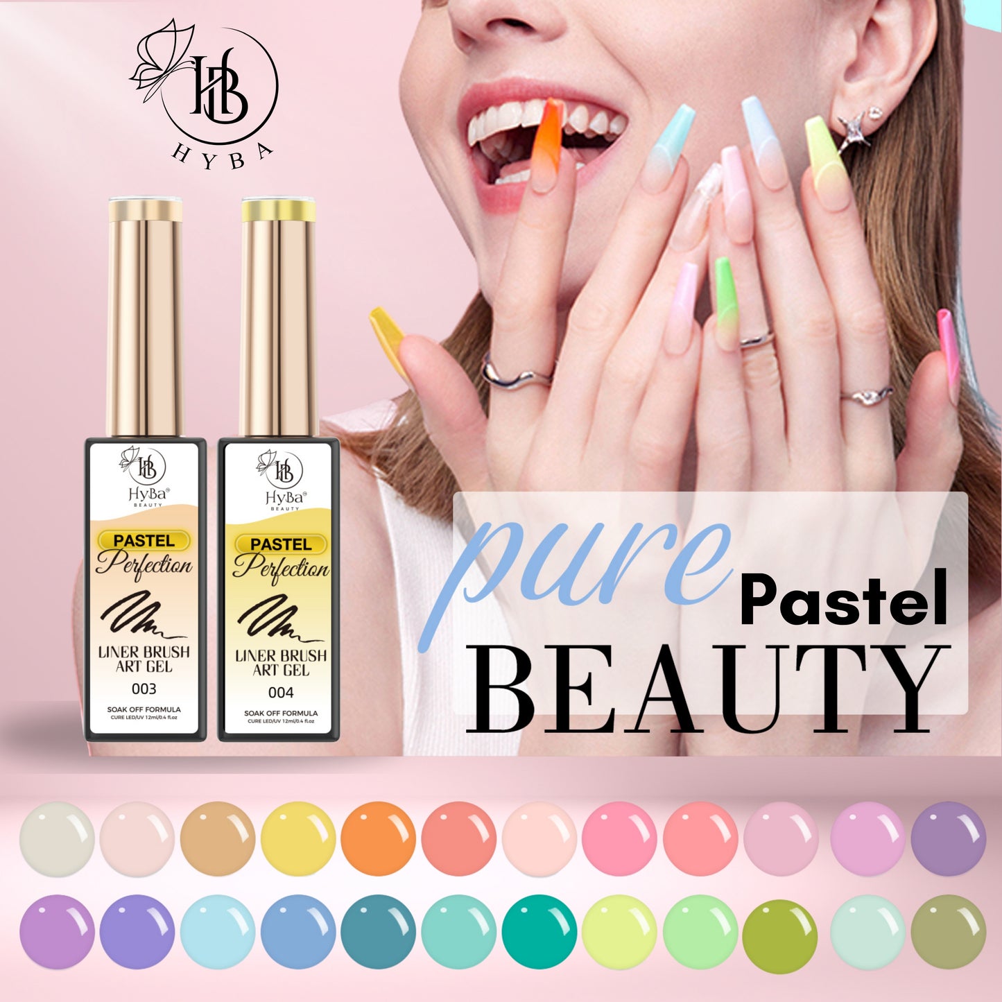 PASTEL Gel Liner Set / 24 colors - HYBA BEAUTY