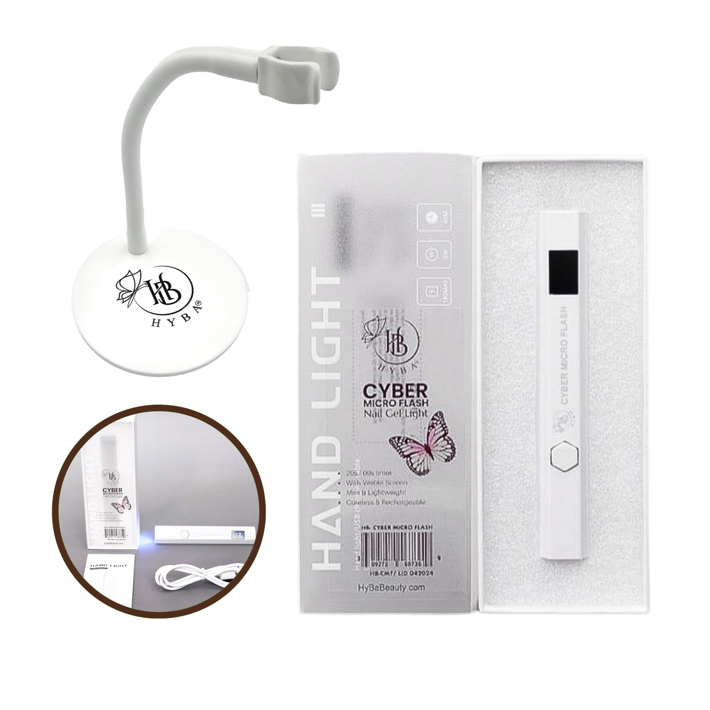 CYBER MICRO Flash LED Cure Nail Light - HYBA BEAUTY