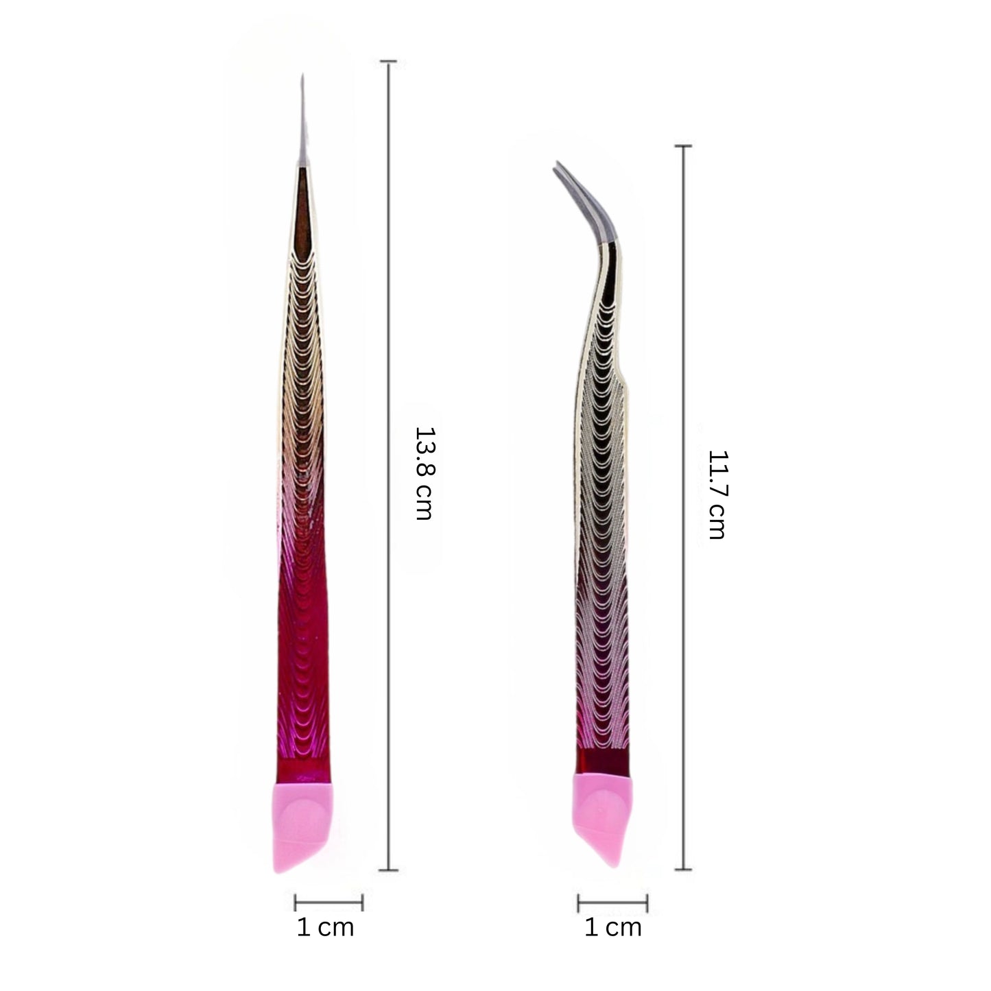 Tweezers Shinny Pink & Gold - 2PK - HYBA BEAUTY