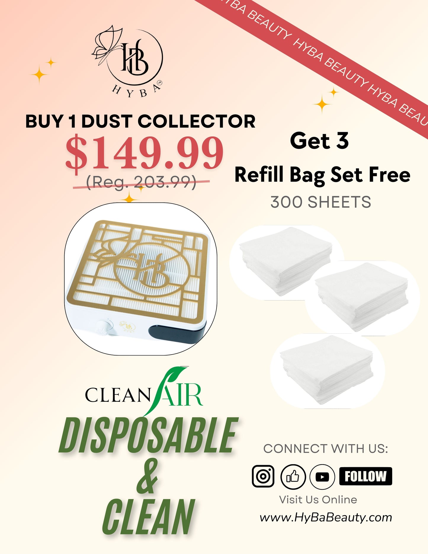 SALE DEAL- CLEANAir Dust Collector (Gold/White)