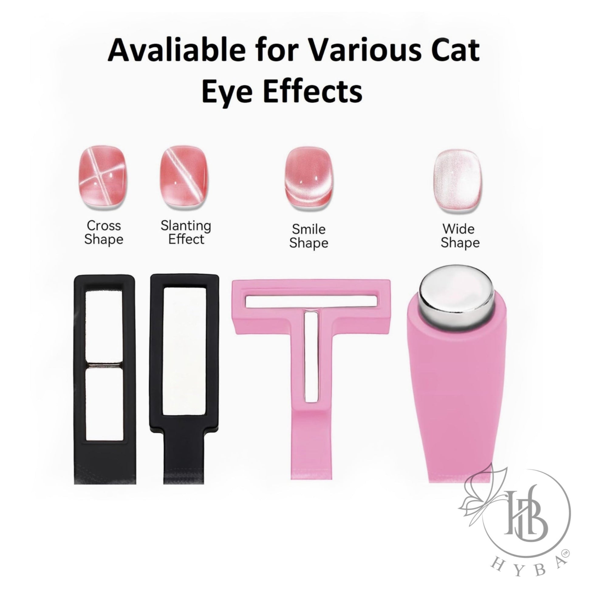 Cat Eye 5-in-1 Magnet for Gel Polish - Pink - HYBA BEAUTY