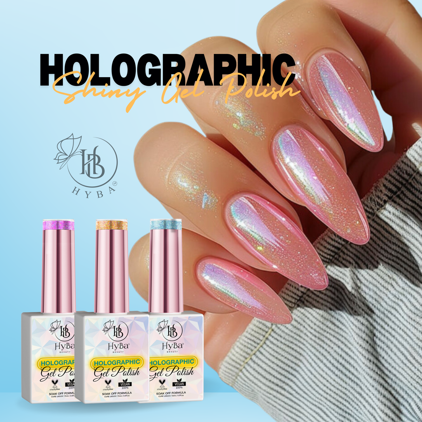 HOLOGRAPHIC Gel Polish Collection - HYBA BEAUTY