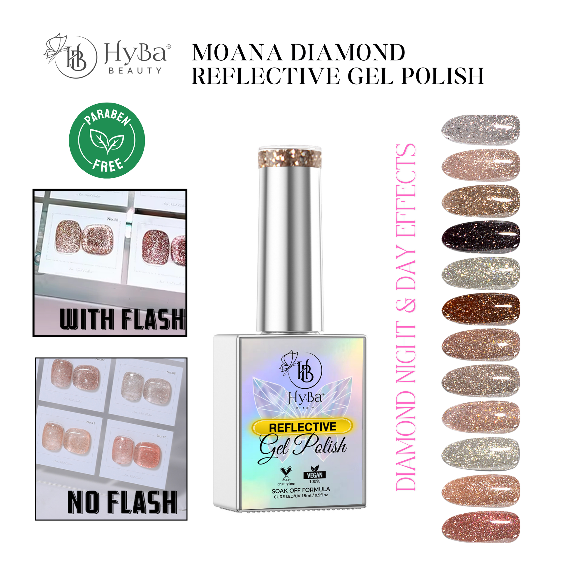 MOANA DIAMOND Collection - 12 colors - HYBA BEAUTY