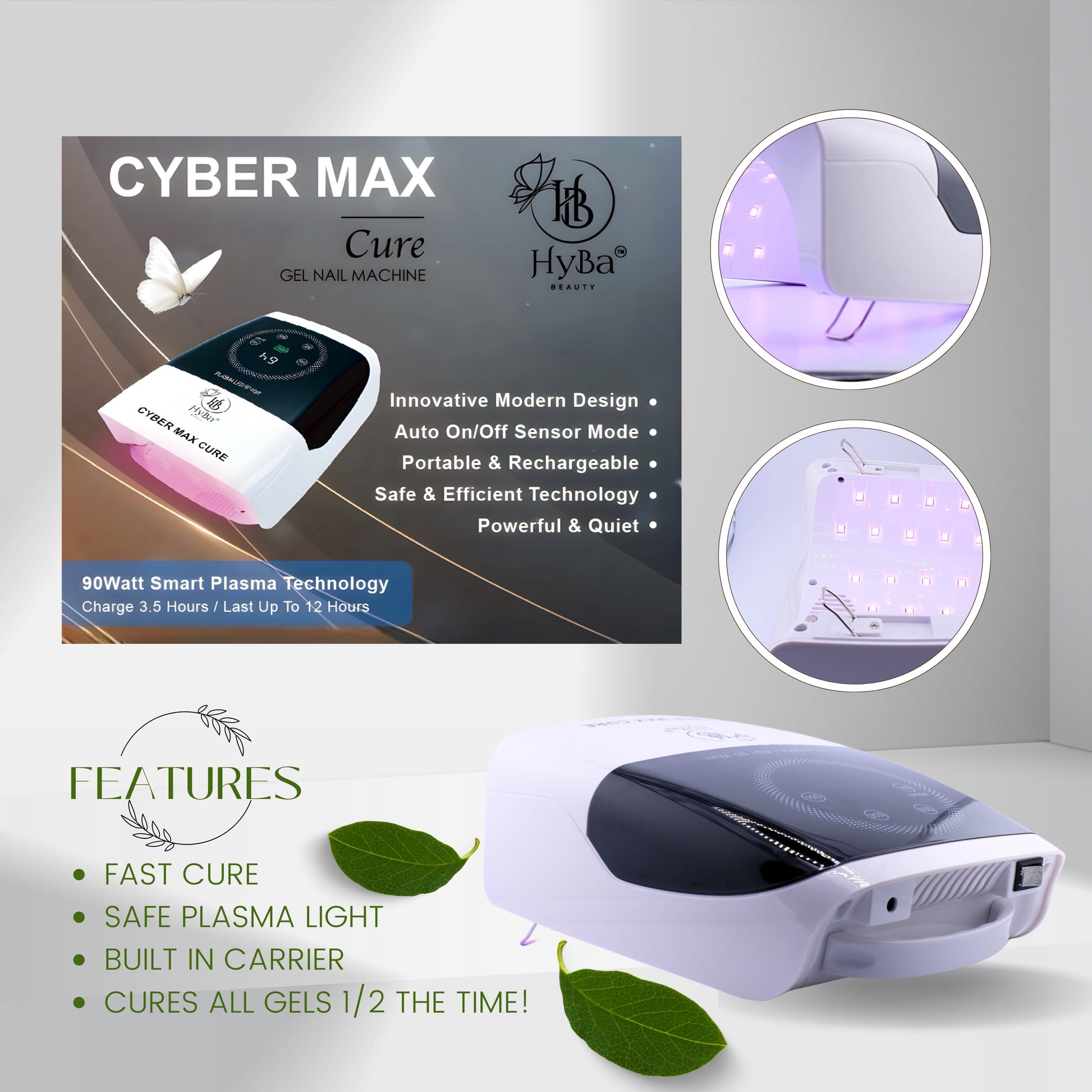 CYBER MAX Cure Nail Gel Machine 90watt - HYBA BEAUTY