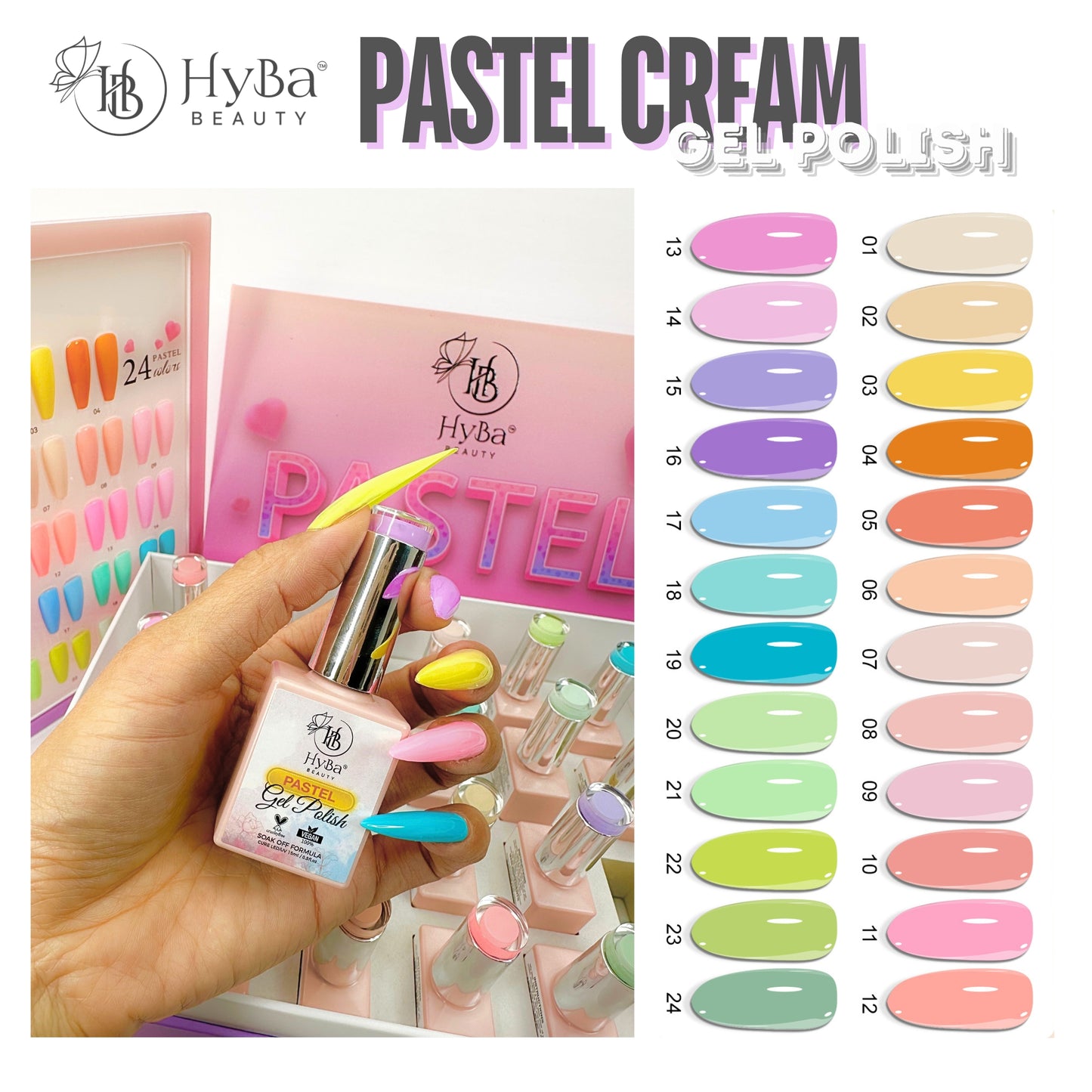 PASTEL Gel Polish Collection 1 - HYBA BEAUTY