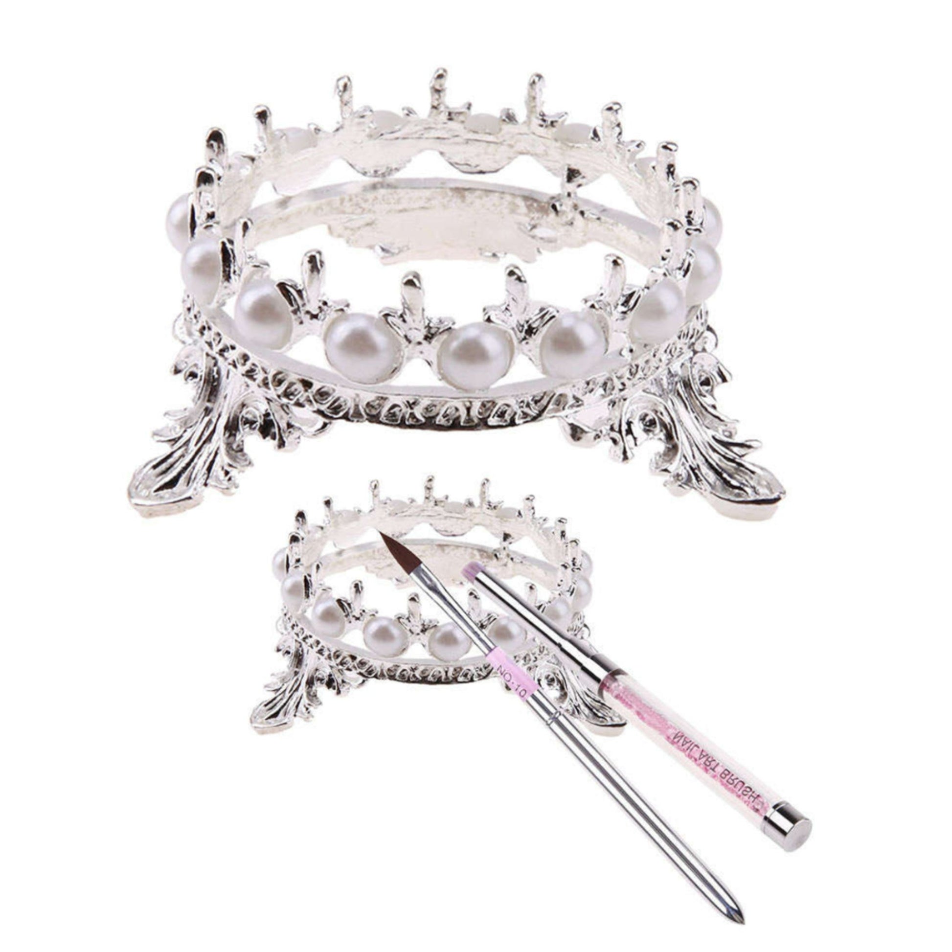 SILVER Brush Holder - HYBA BEAUTY