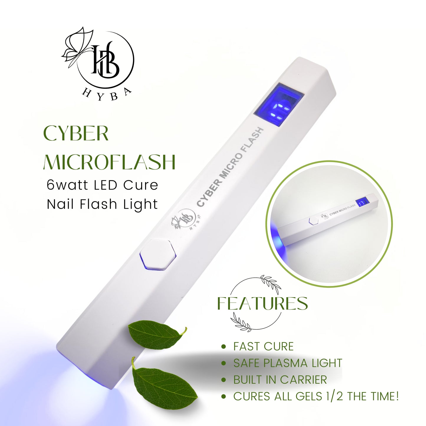 CYBER MICRO Flash LED Cure Nail Light - HYBA BEAUTY