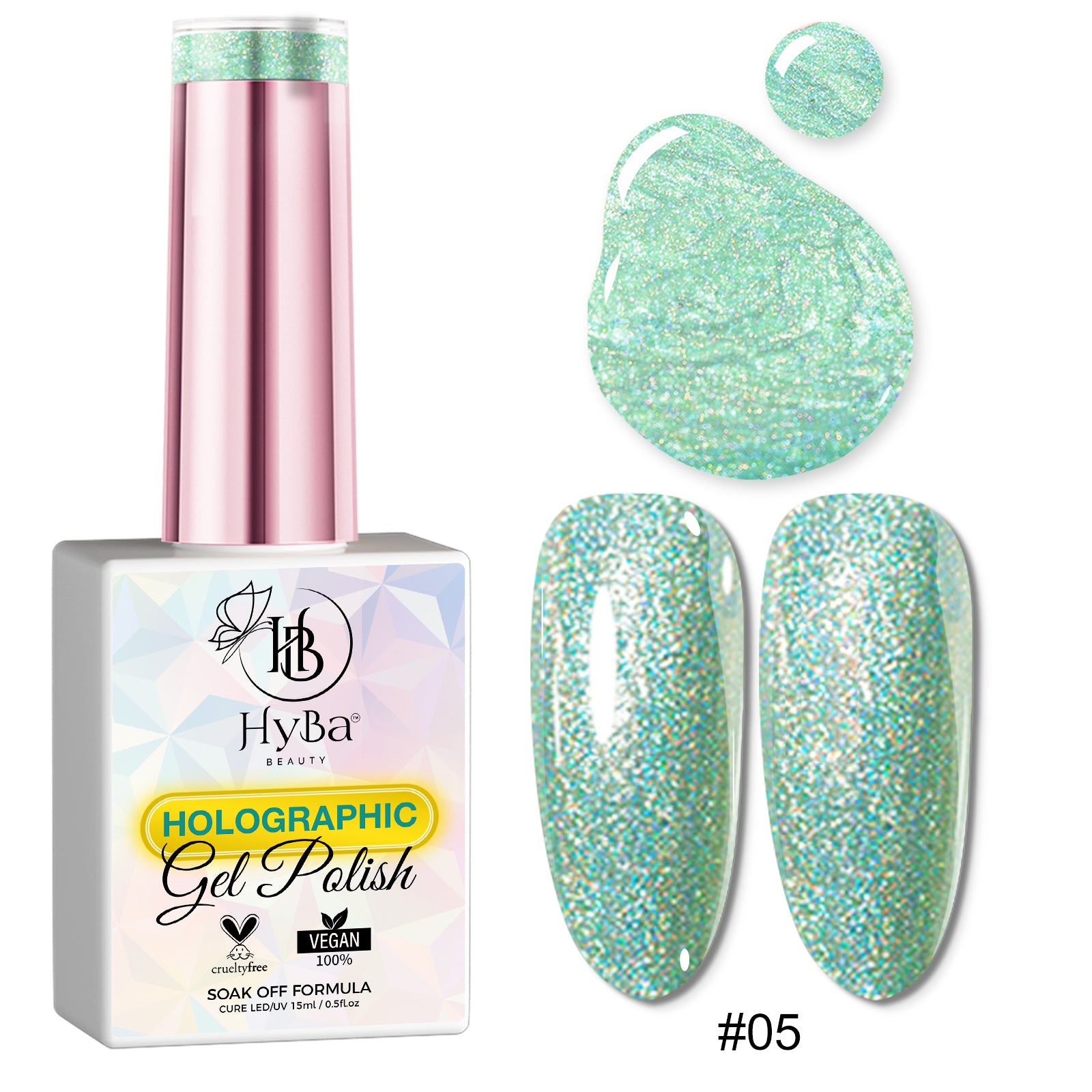 HOLOGRAPHIC Gel Polish Collection - HYBA BEAUTY