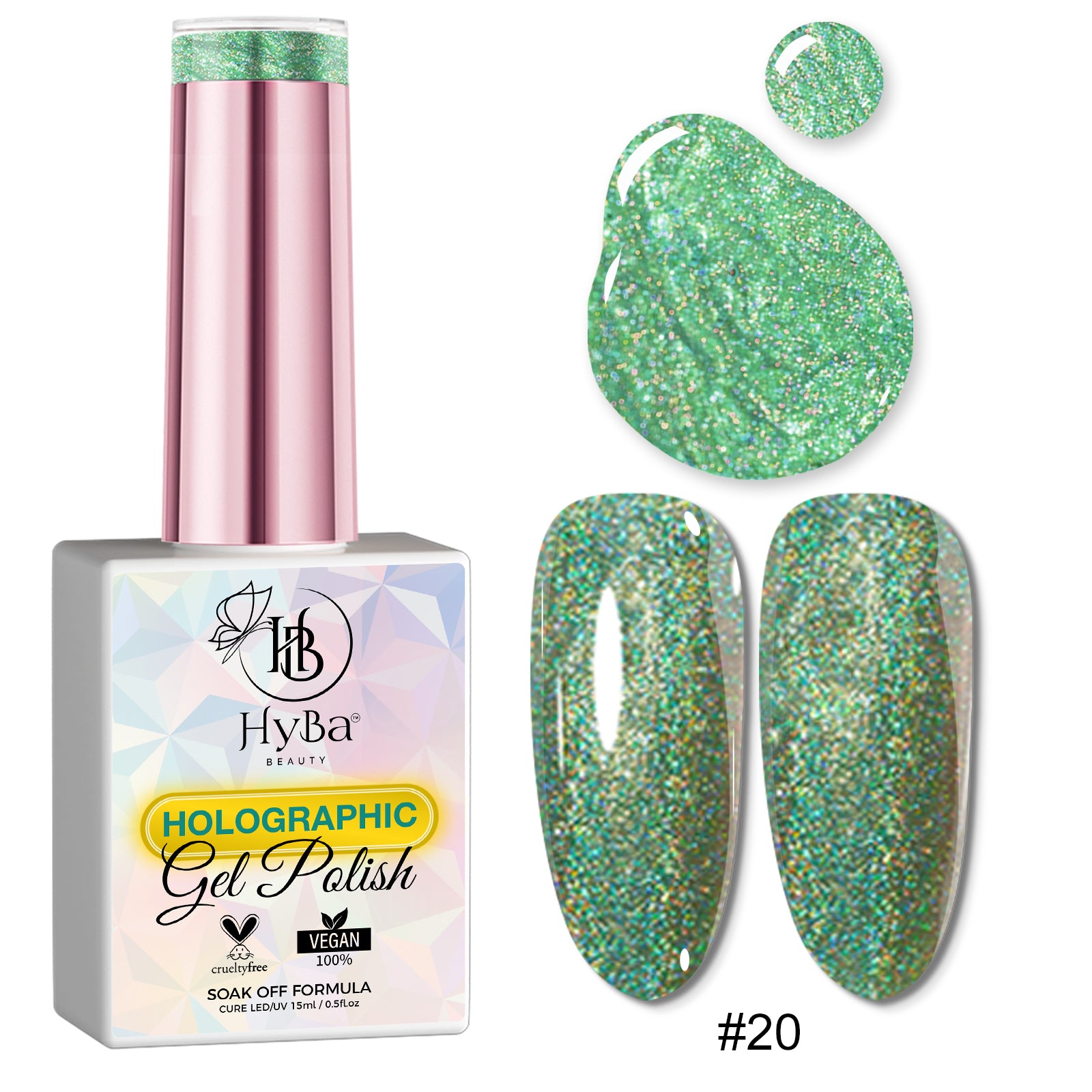 HOLOGRAPHIC Gel Polish Collection - HYBA BEAUTY