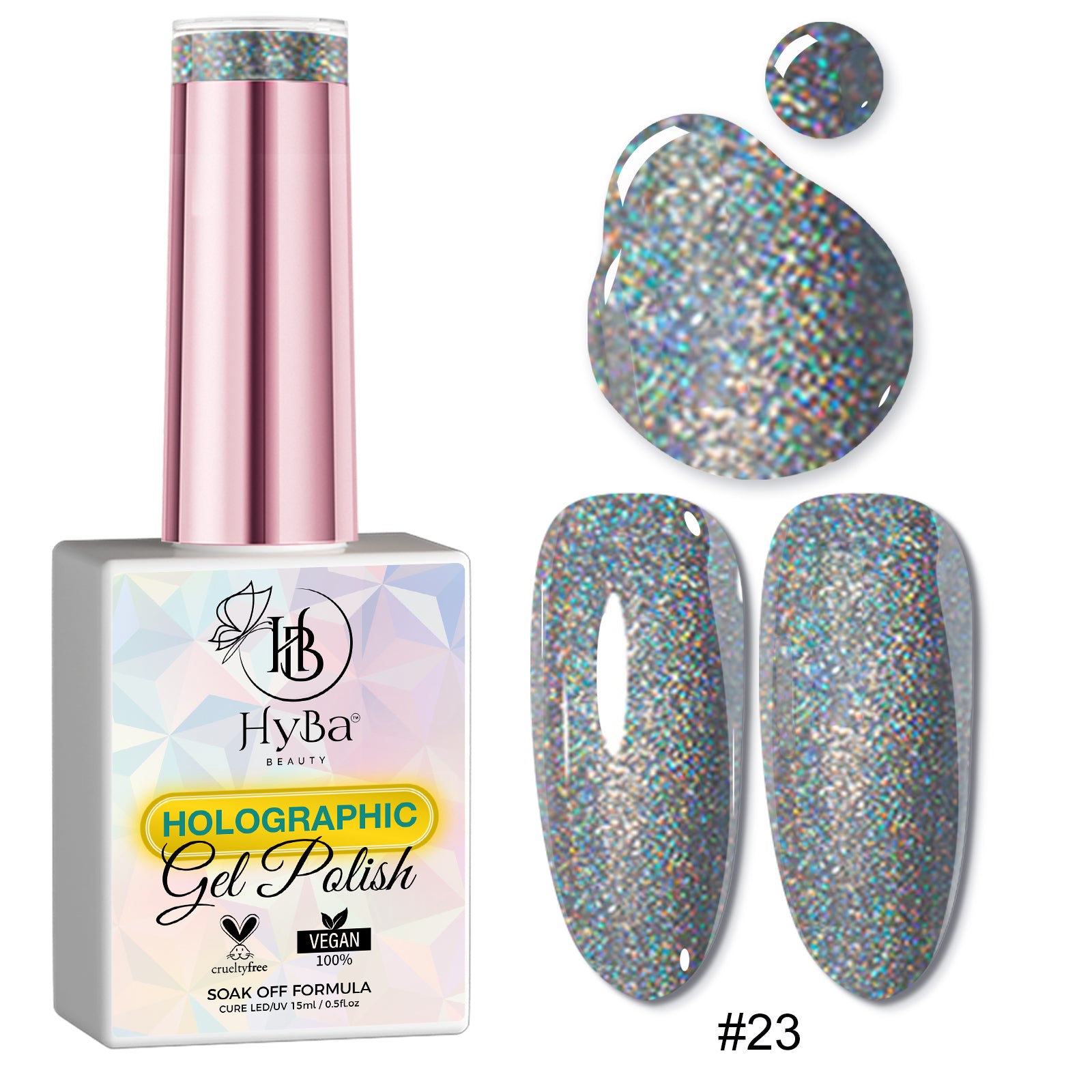 HOLOGRAPHIC Gel Polish Collection - HYBA BEAUTY