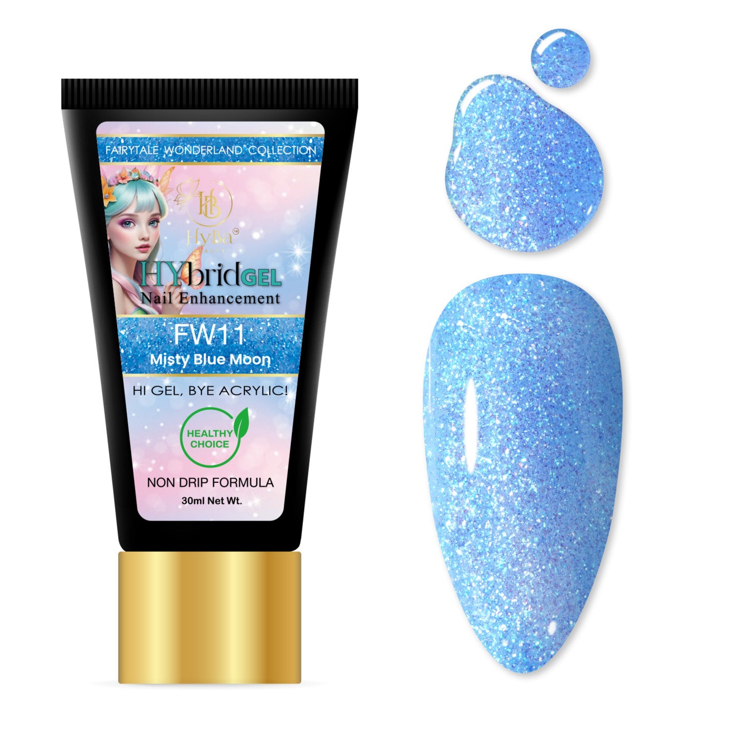 HYBRID GEL - #6 FAIRYTALE WONDERLAND HyGEL Collection - HYBA BEAUTY