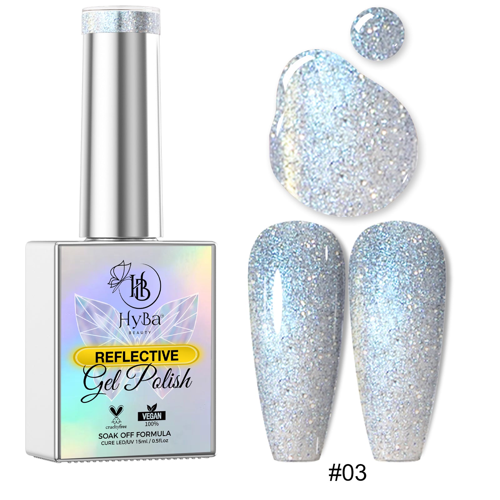 CINDERELLA DIAMOND Gel Collection - 12 Colors - HYBA BEAUTY