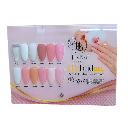 HYbrid Gel - HyGEL Perfect FRENCH Color Chart - HYBA BEAUTY