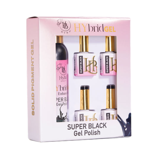 HYBRID SUPER BLACK Gel Polish - REFILL KIT