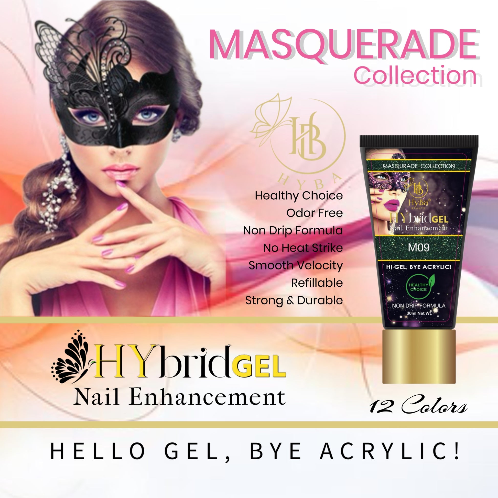 HYBRID GEL - #4 MASQUERADE HyGEL Collection - HYBA BEAUTY