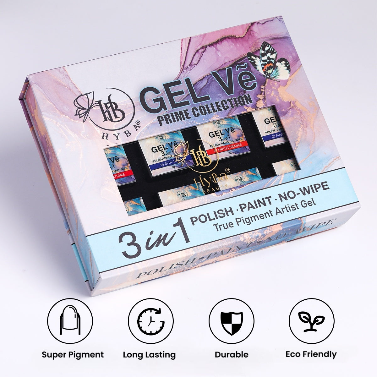 GEL Vẽ  Prime Collection Artist Gel / 12pcs set (5g each) - HYBA BEAUTY