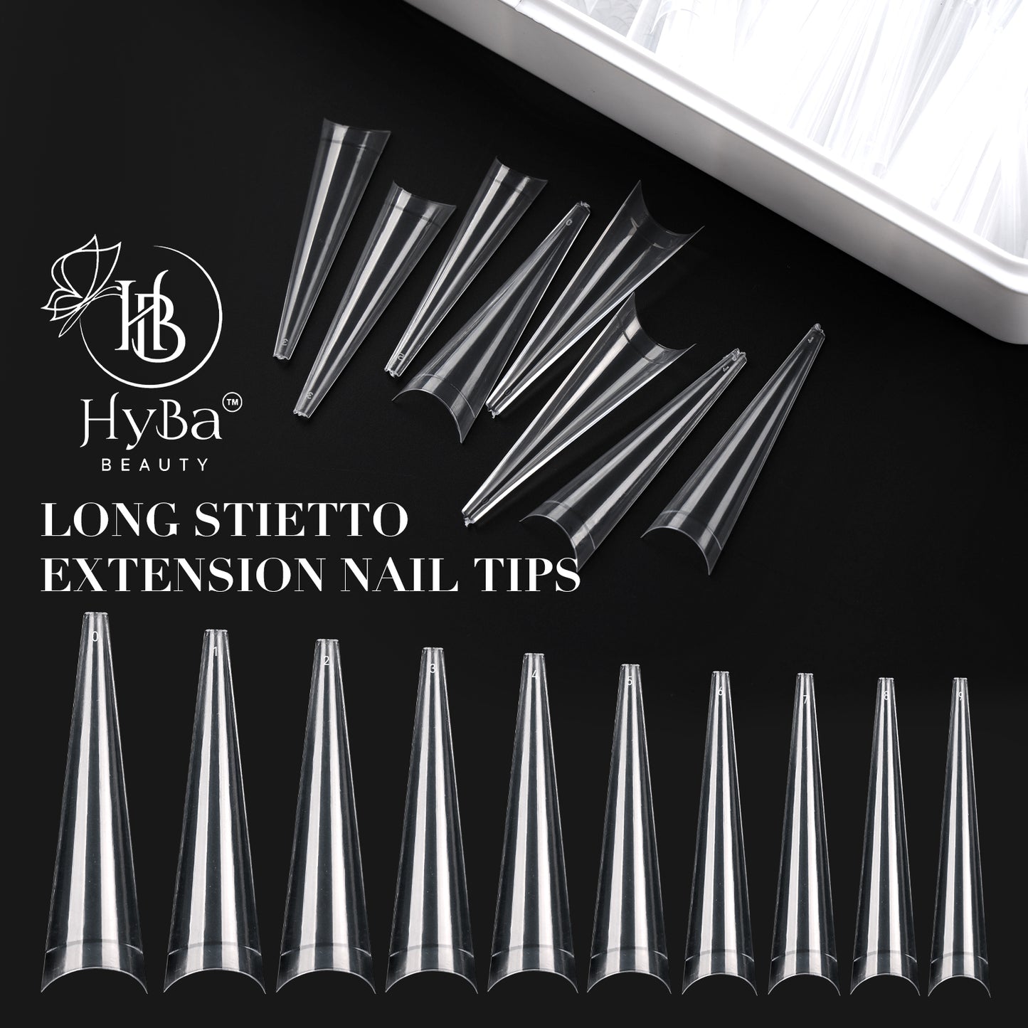 Long Stiletto Extension Nail Tips - HYBA BEAUTY