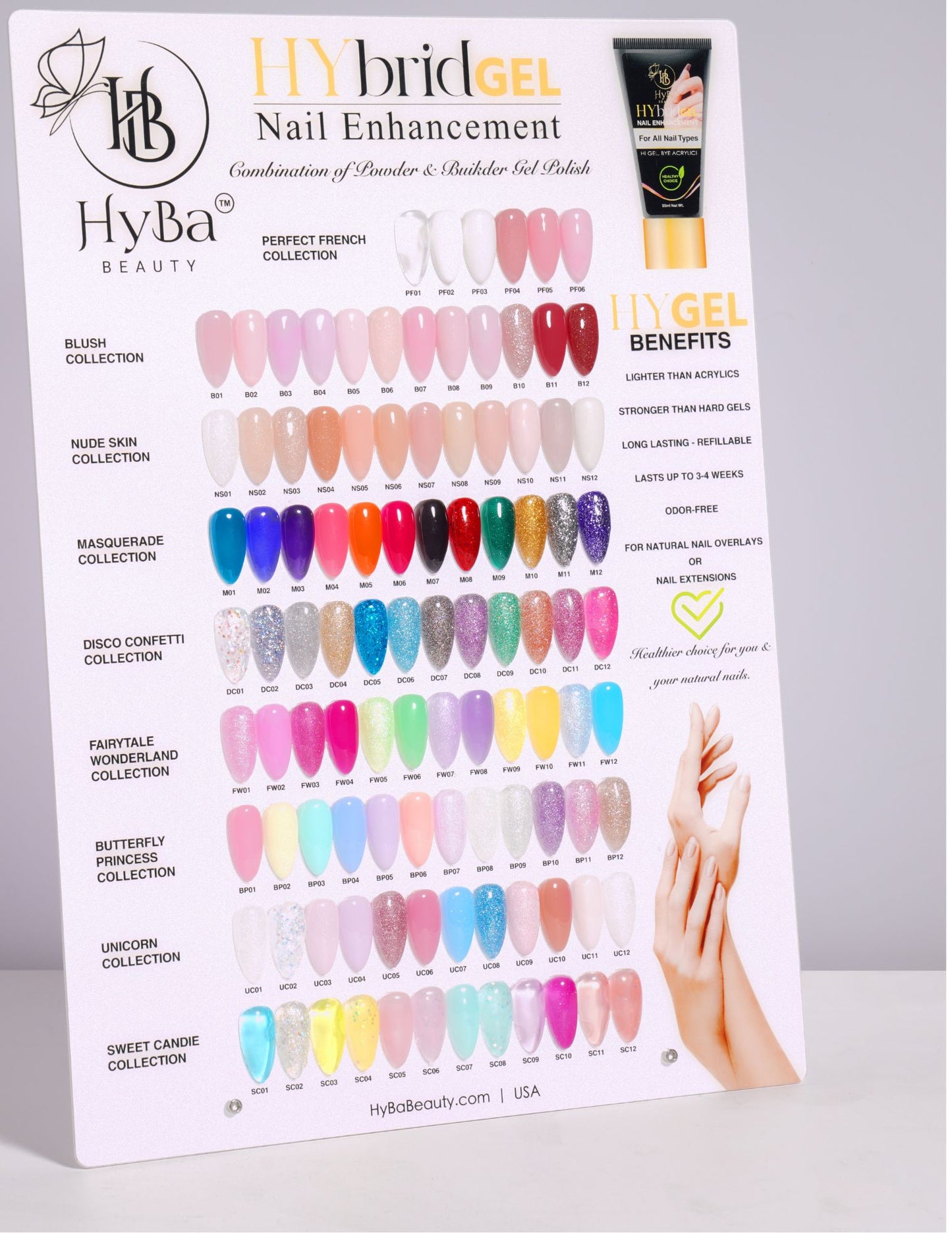 Hybrid Gel - HyGEL Master Color Chart - 102 Colors