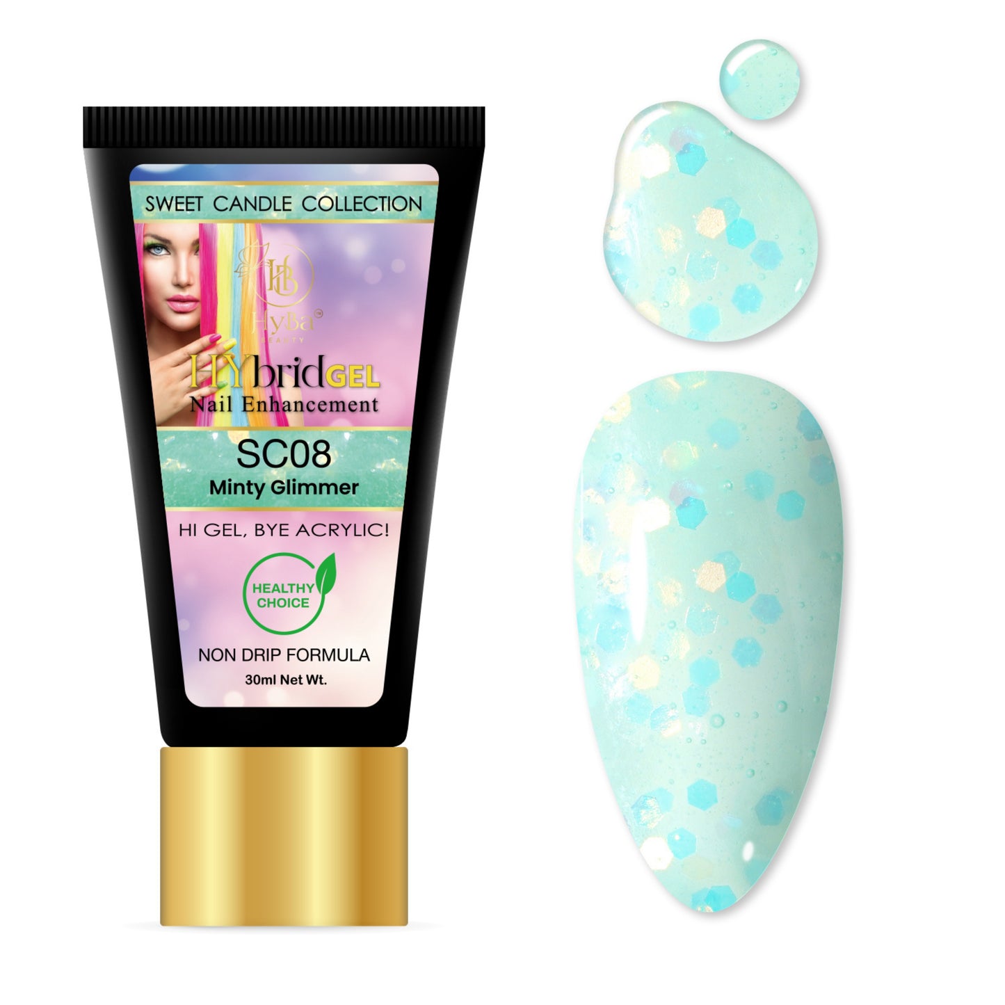 HYBRID GEL - #9 SWEET CANDIE HyGEL Collection - HYBA BEAUTY