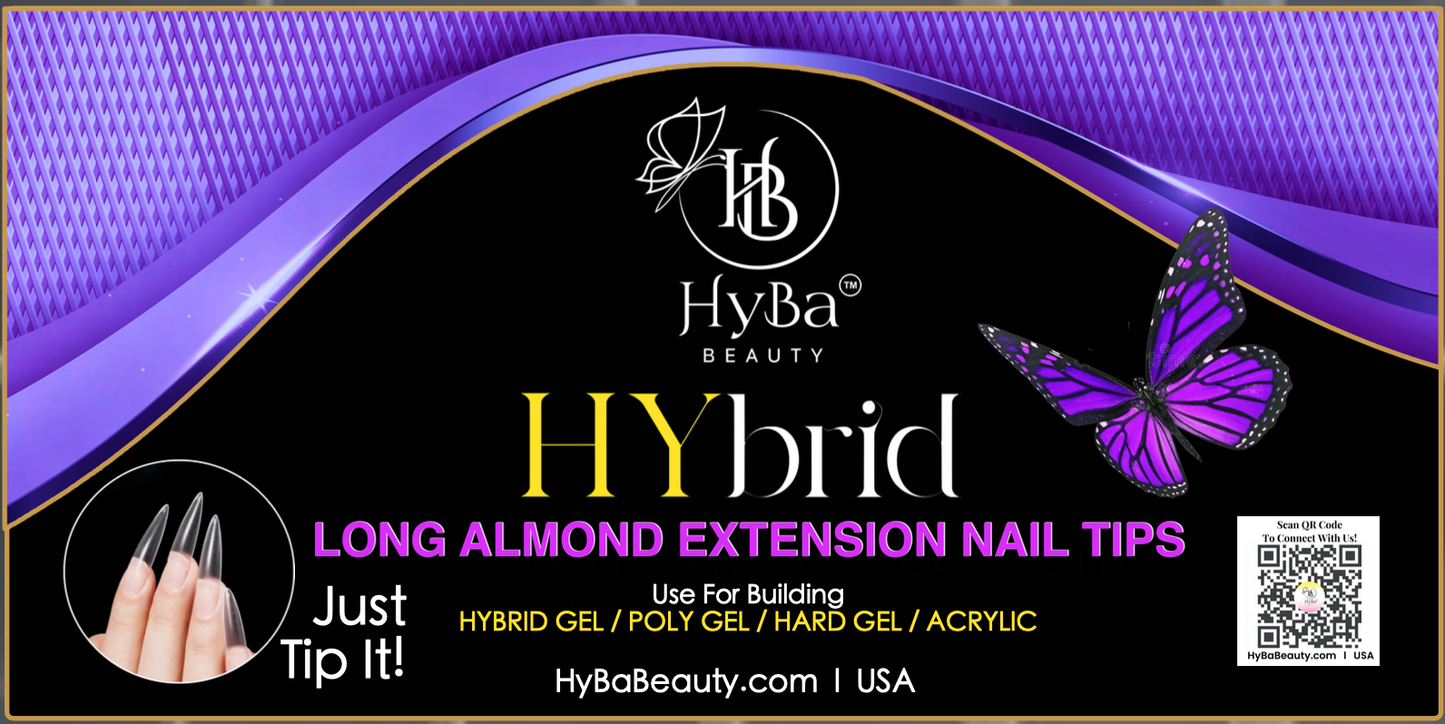 Long Almond Extension Nail Tips - HYBA BEAUTY