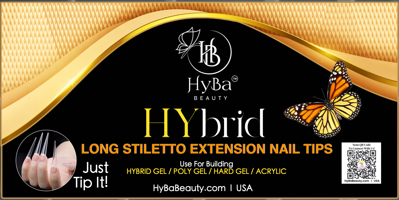 Long Stiletto Extension Nail Tips - HYBA BEAUTY