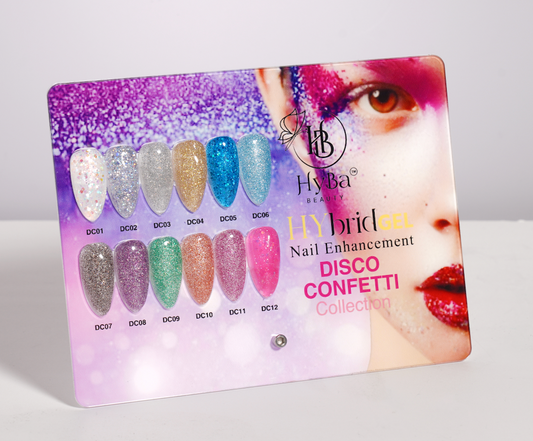 Hybrid Gel - HyGEL #5 Disco Confetti Collection Color Chart