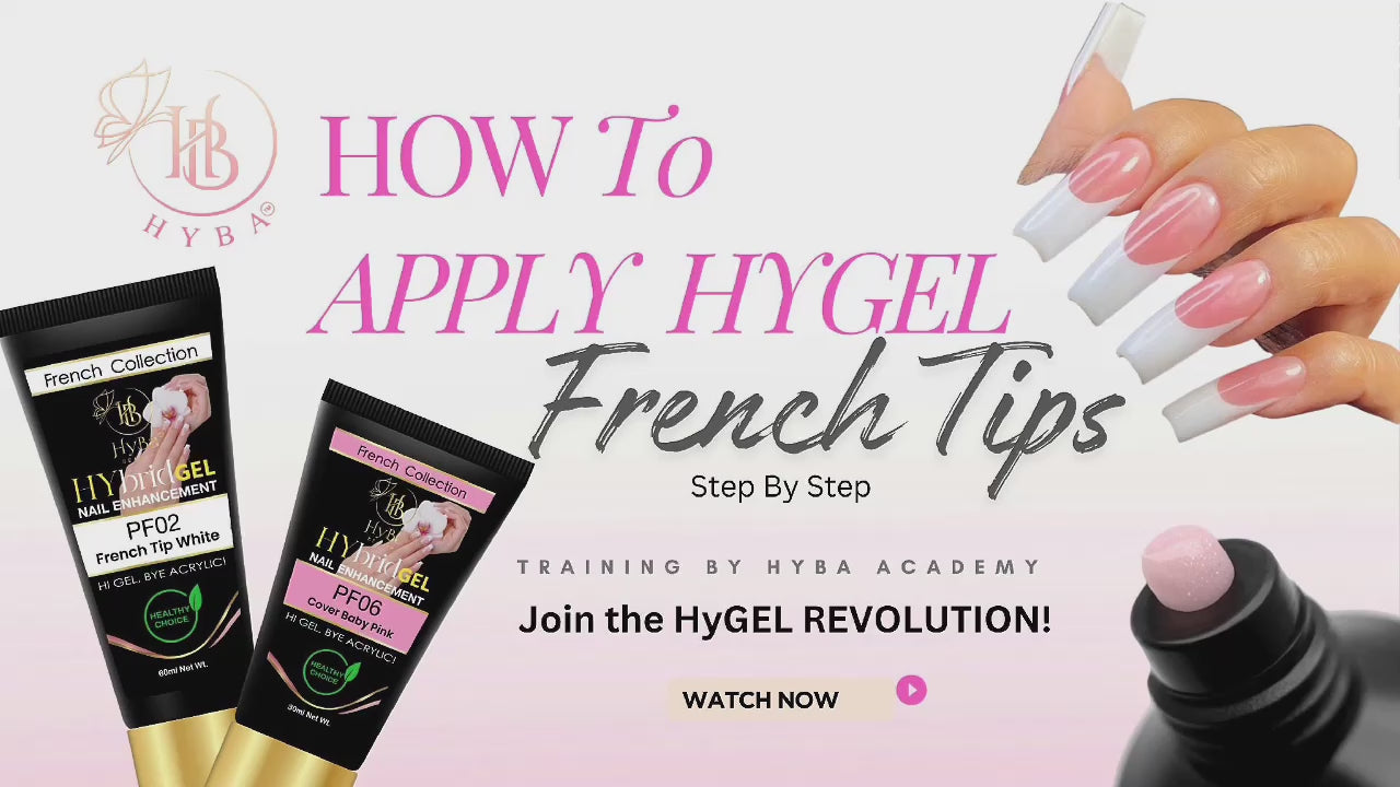 Load video: How to apply French Tip HyGEL Nails- Step by Step Video